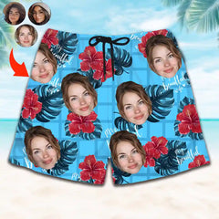Shorts hawaianos con cara: personalizados, divertidos y con estilo