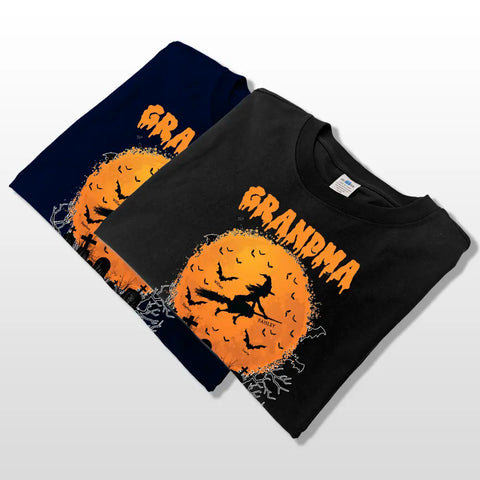 Personalized Halloween T-shirts, Sweatshirts & Hoodies - Grandma, Mom, Witch & Grandkids