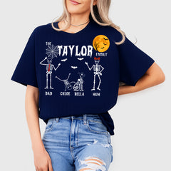 Personalized Halloween Skeleton family T-Shirts, Sweatshirts & Hoodies – Custom Names & Last Name