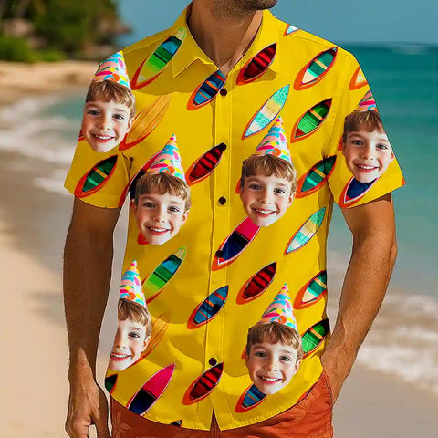 Camisa hawaiana personalizada con tus caras: un estilo veraniego único y divertido 