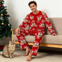 Personalized Family Photo Christmas Pajamas – Matching Sleepwear Set