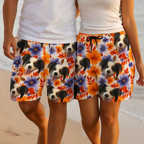 Shorts de playa con foto personalizada: ropa de verano unisex personalizada 