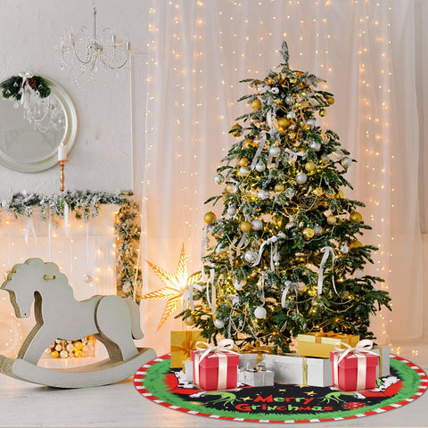 48 Inch Christmas Tree Skirt Collar – Soft Farmhouse Holiday Decor for Christmas Tree & Party Decoration