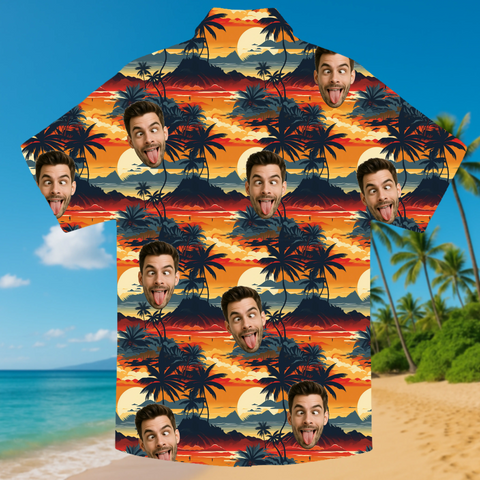 Tu foto en una camisa hawaiana: un divertido regalo personalizado para los amantes de la playa