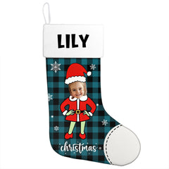 Personalize your family's Christmas stockings—upload photos and edit names