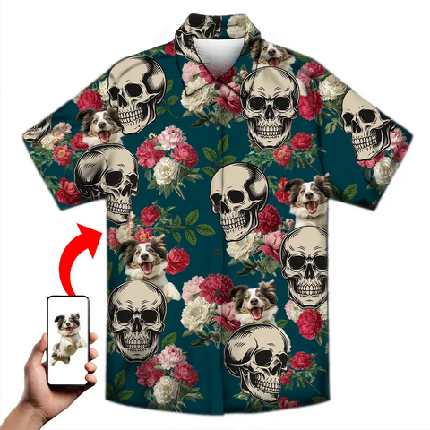 Personalized Pet Face Hawaiian Shirt – Fun Summer Style for Dog & Cat Lovers