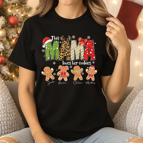  Personalized “This Mama Loves Her Cookies” Christmas Shirt -05