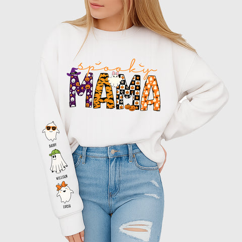 Personalized Halloween Sweatshirt Gifts for Mom – Customized with Kids and Cute Characters