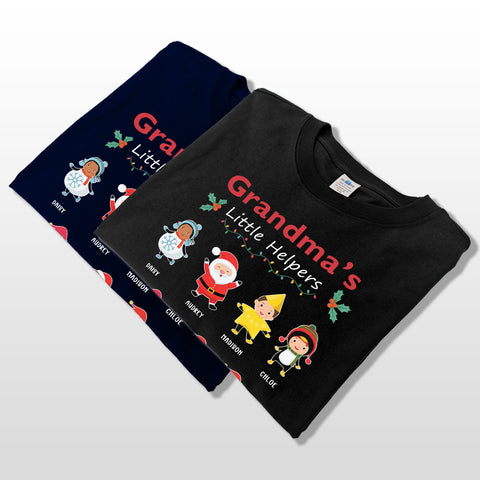 Personalised Grandma's Little Christmas Helper T-shirt, hoodie, sweatshirt - the perfect gift for Mom or Grandma