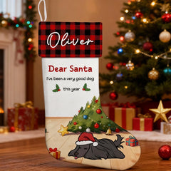 Personalized Dog Christmas Stocking – Dear Santa Gift for Pet Lovers