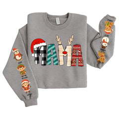 Personalized Christmas Family Sweatshirt 、 Hoodie – Custom Cute Characters & Names