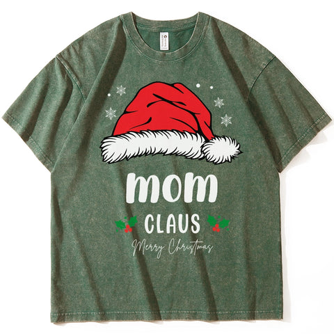 Mom Claus Christmas T-Shirt – Personalized Holiday Gift for Mom