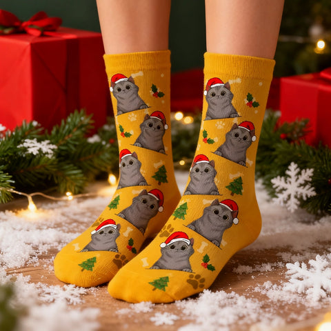 Custom Christmas cat stockings - choose a cute cat