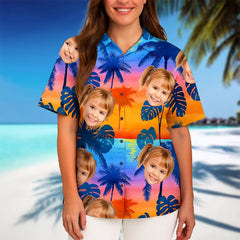 Camisa hawaiana personalizada: camisa de playa unisex con foto de mascota personalizada