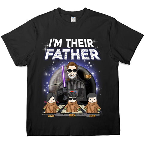 Camiseta personalizada "El mejor papá de la galaxia": regalo personalizado para el Día del Padre de los niños