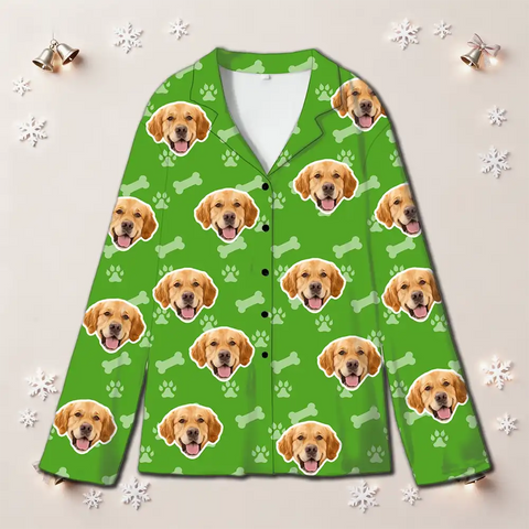 Custom Pet Face Christmas Pajamas – Personalized Family Matching Set
