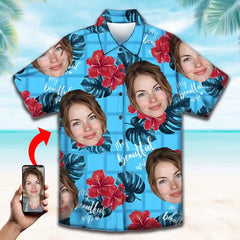 Camisa hawaiana Face-On: personalizada, divertida y con estilo 