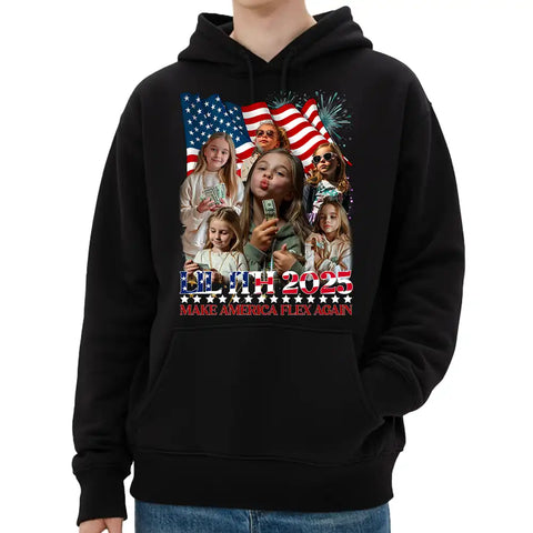 T-shirt humoristique personnalisé pour le 4 juillet – T-shirt rétro patriotique personnalisé, cadeau vintage pour le jour de l'indépendance des États-Unis