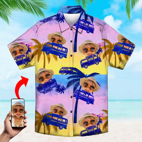 Tropical Photo Shirt – Personalized with Your Face for a Bold Look