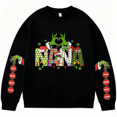 Custom Grinch Nana Christmas Sweatshirt with Grandkids' Names