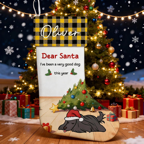 Personalized Dog Christmas Stocking – Dear Santa Gift for Pet Lovers