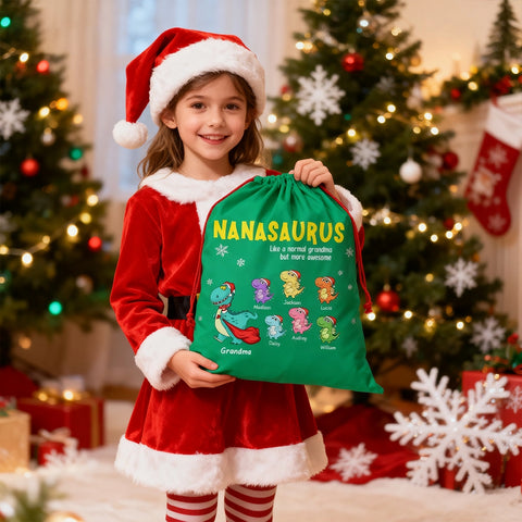 Custom Nanasaurus gift bags with your grandchild's name