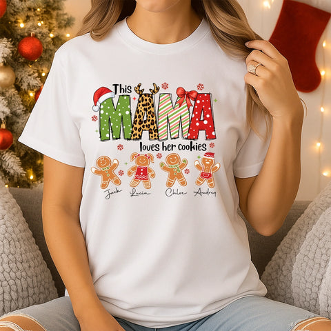 Personalized “This Mama Loves Her Cookies” Christmas Shirt -06