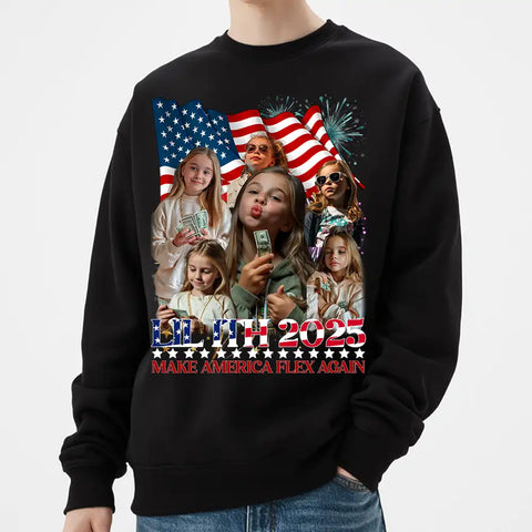 T-shirt humoristique personnalisé pour le 4 juillet – T-shirt rétro patriotique personnalisé, cadeau vintage pour le jour de l'indépendance des États-Unis