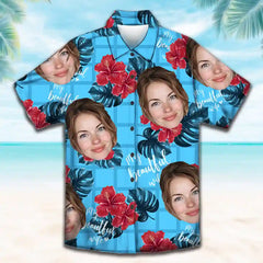 Camisa hawaiana Face-On: personalizada, divertida y con estilo 