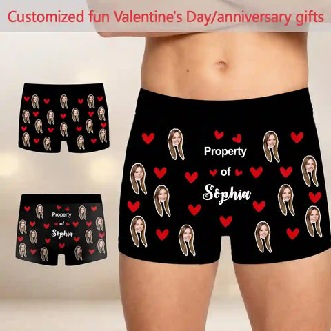 Personalized Face Boxers for Him – Custom Photo Underwear, Wedding, Anniversary & Birthday Gift for Husband or Boyfriend
