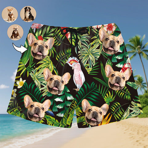 Personalized Funny Face Shorts – Custom Tropical Style for the Beach