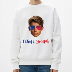 Camiseta personalizada con foto del 4 de julio: camiseta personalizada del Día de la Independencia con tu cara o imagen 