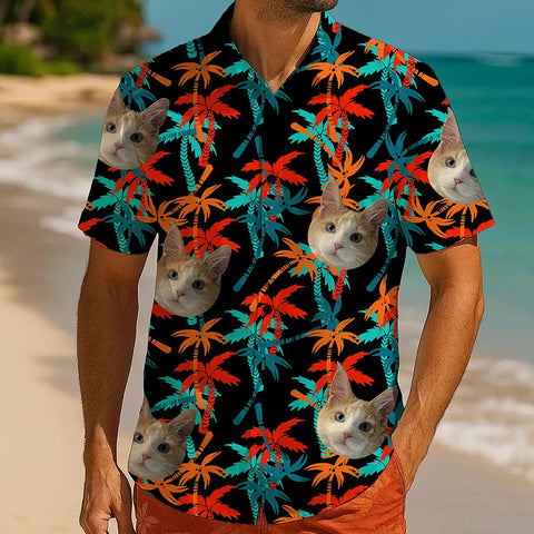 Face on Vacation – Personalized Tropical Print Shirt