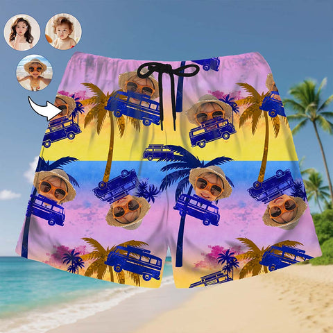 Tropical Photo Shorts – Personalized with Your Face for a Bold Summer Look
