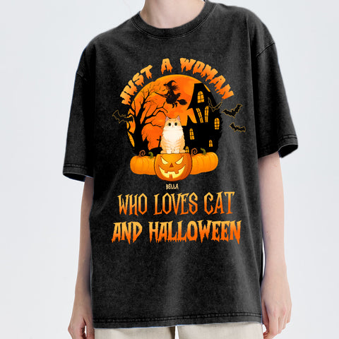 Just a Cat Lover - Personalized Unisex T-Shirts for Halloween
