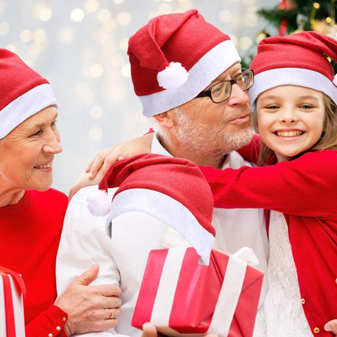 Classic Velvet Christmas Santa Hat – Unisex Holiday Santa Claus Hat for Party & New Year