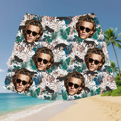 Shorts de playa con cara personalizada: ropa de verano divertida y personalizada 
