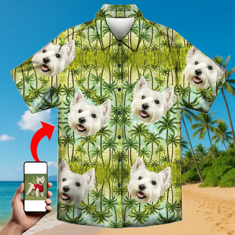 Personalized Pet Hawaiian Shirt – Custom Face Tropical Print