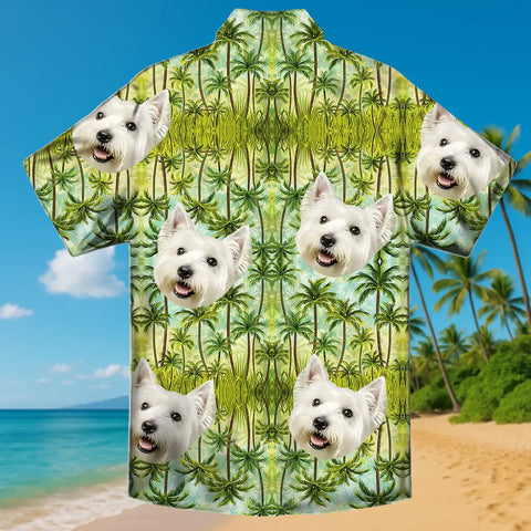 Personalized Pet Hawaiian Shirt – Custom Face Tropical Print